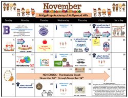 NOVEMBER ACTIVITIES CALENDAR 